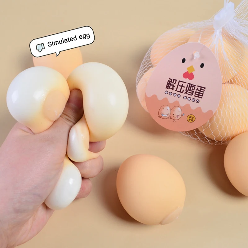 Egg Squeeze Toy Squishi Children Squeezing Poached Egg Kneading Mini Chick Eggs Stress Relief Toy Egg Pinch Toy For Toddler