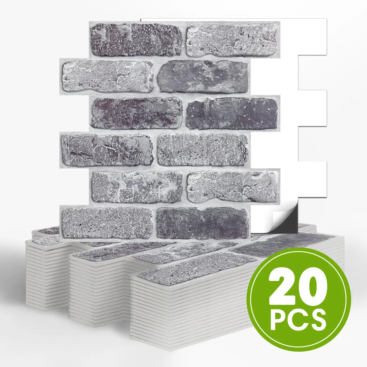 

20 упаковок, 3D-стеновые панели из искусственного кирпича из ПВХ, сделай сам, простота установки, для гостиной, спальни, 11,8 x 11,8 дюйма