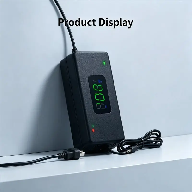 ABNR For Scooter E-Bicycle Replacement Charger 54.6V 2A DC Power Adapter LED Lithium Battery Charger With Cooling Fan US US Plug