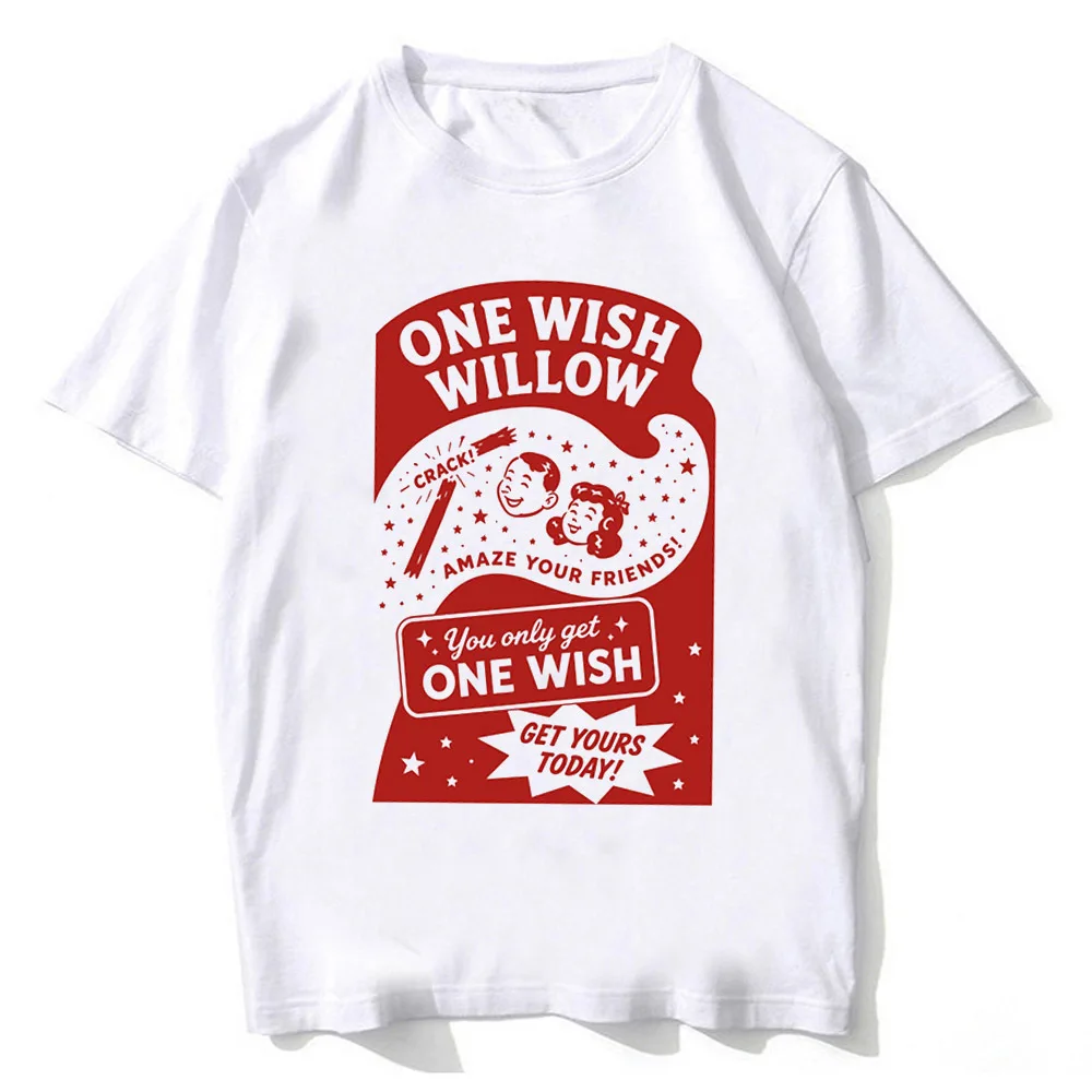 One Wish Willow cotton t shirt teen hip hop 80s Classic Punk t-shirt korean clothes 2000s streetwear graphic women Comfortable