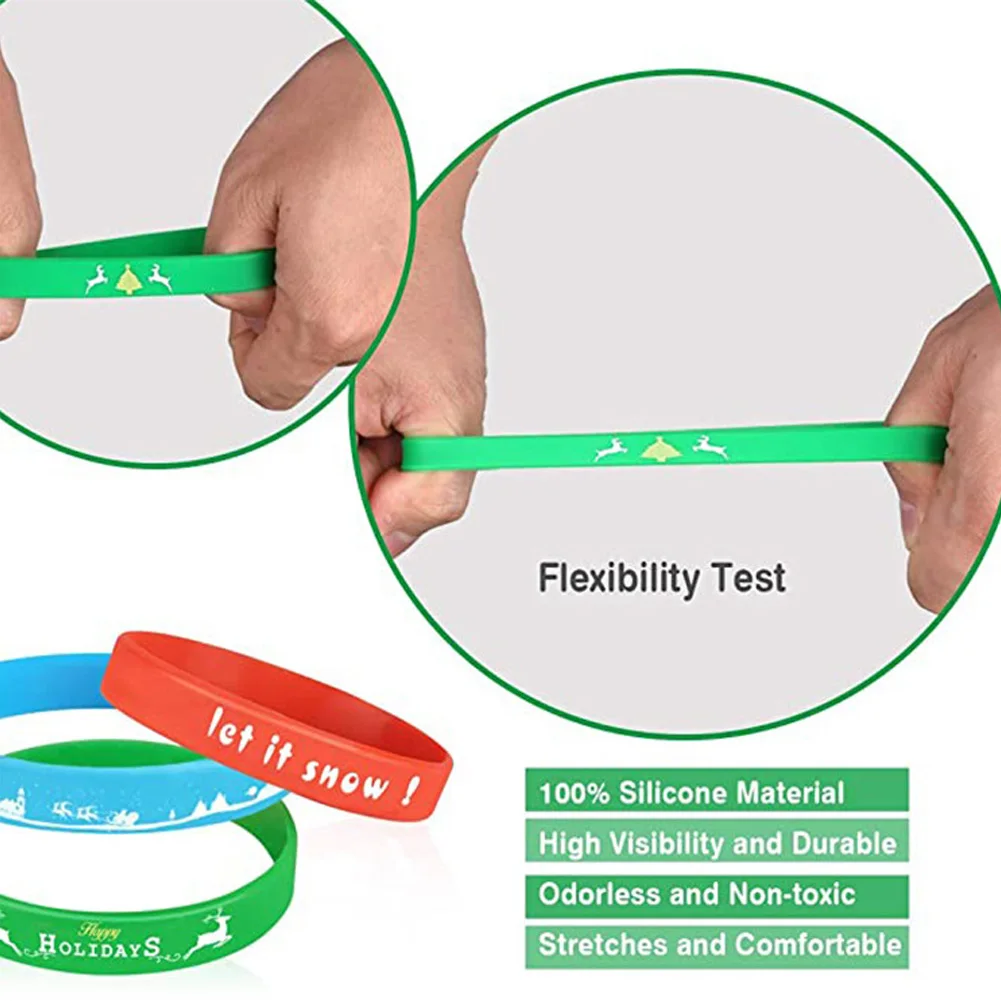 Wholesales OEM 100pcs/lot Custom Rubber Silicone Wristbands With 1 Colour Logo You Want