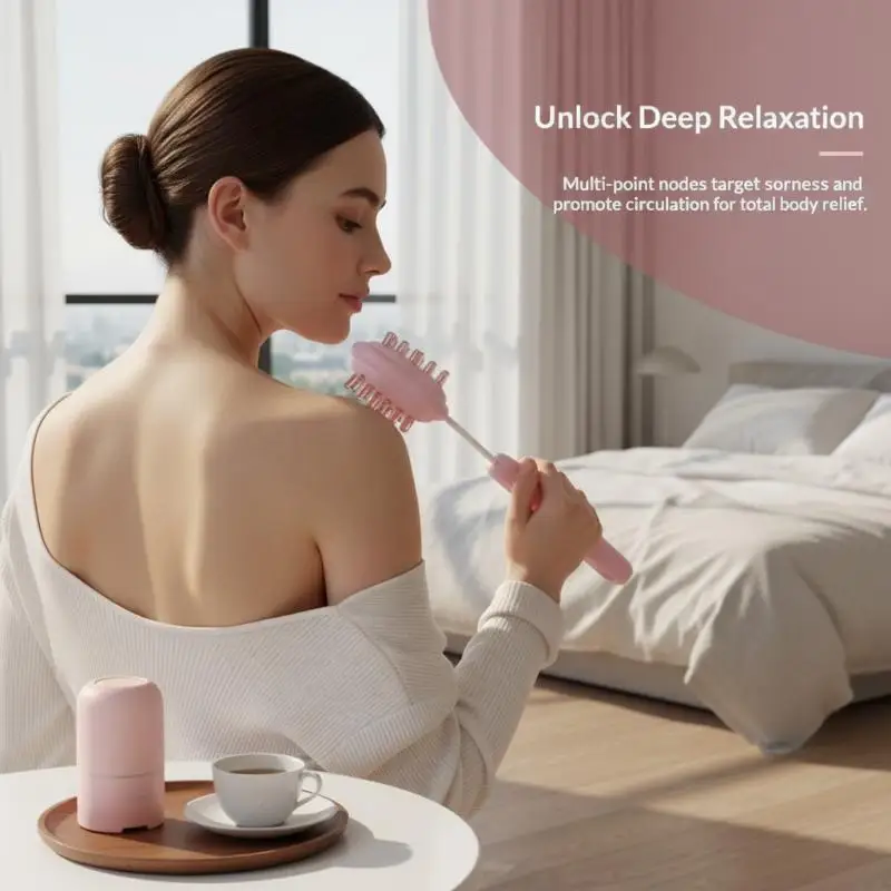 Telescopic Multi-Purpose Adjustable Handheld Massage Stick Double Side With Hanging Hole Meridian Massage Hammers