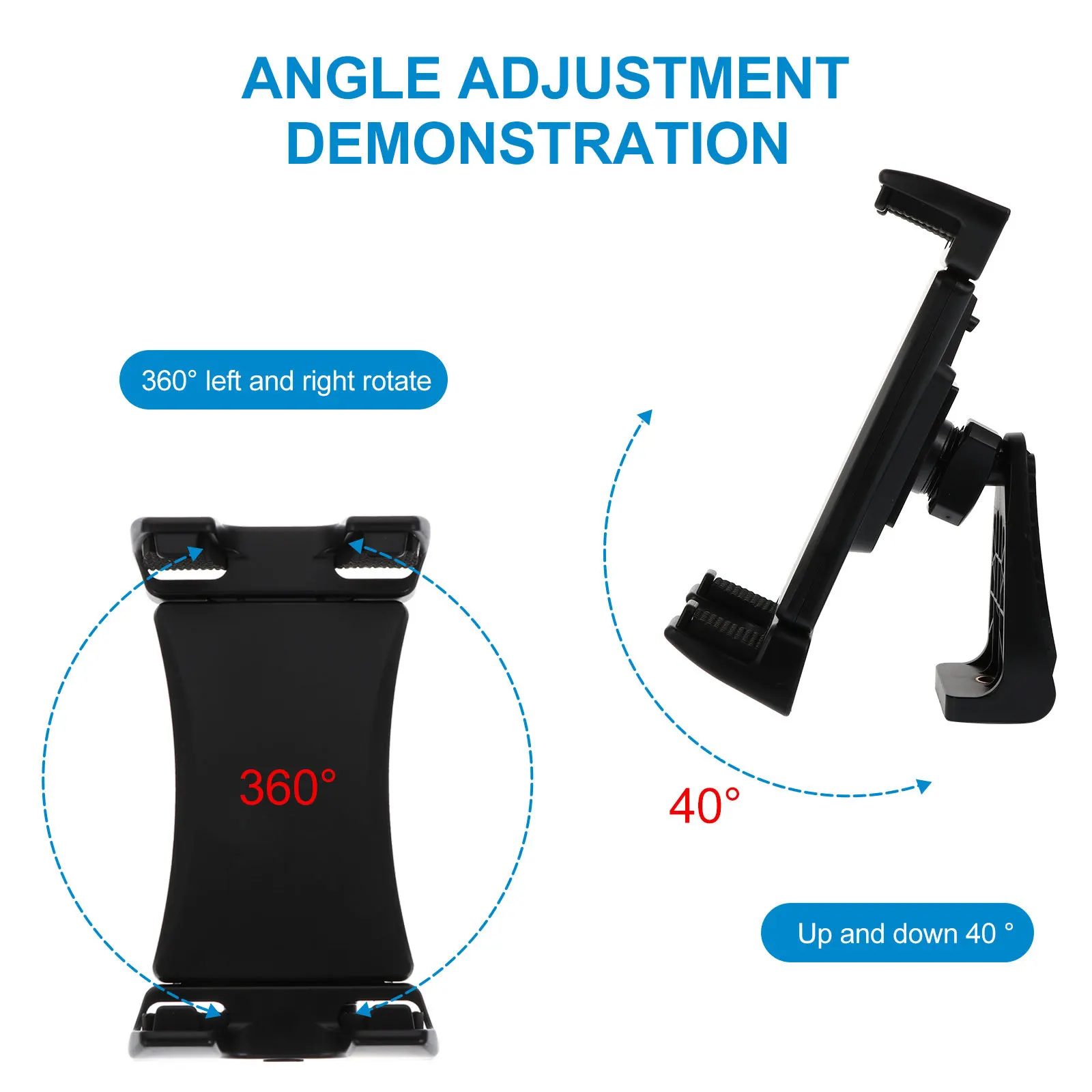 

Rotatory Phone Tablet Stand Durable Plastic Bracket 360 Rotation Easy Install No Block Volume Power Charging Hole Smooth
