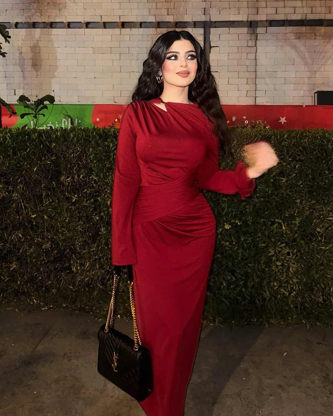 

Evening Luxury Dresses Dubai Vintage Claret Ankle-Length Formal Occasion Prom Gowns فستان شارون سعيد سهره