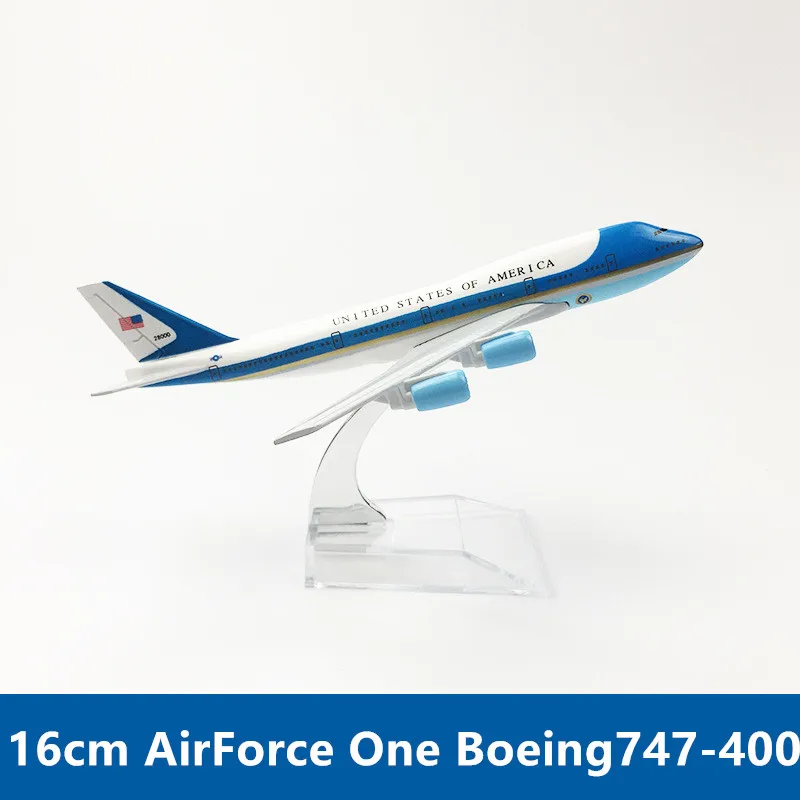 

Модель Air Force One B747 16 см/20 см, литой под давлением сплав, самолет Airlines, авиакомпания, самолет с подставкой, дисплей коллекции Landing Geer