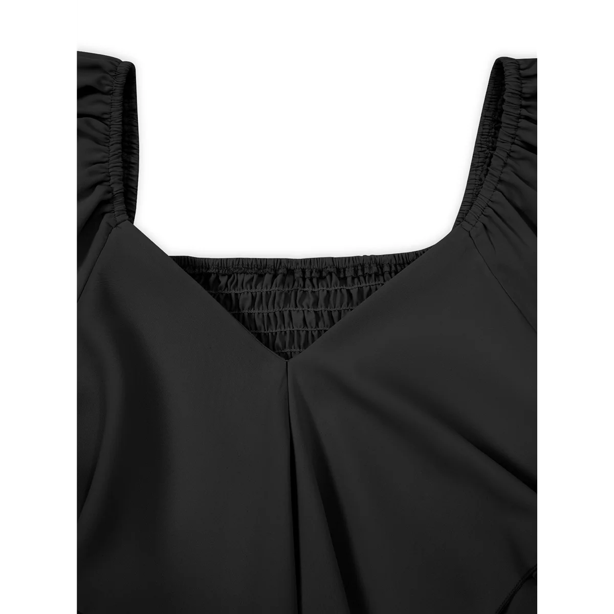 Robe portefeuille pour femmes, col en V, manches courtes évasées, pour invités de mariage, smockée, taille élastique, ceinture à plusieurs niveaux, ourlet à volants, Mini robe