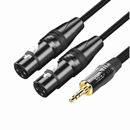 

3.5mm dual Cannon audio cable 3.5 Cannon male/female balance cable