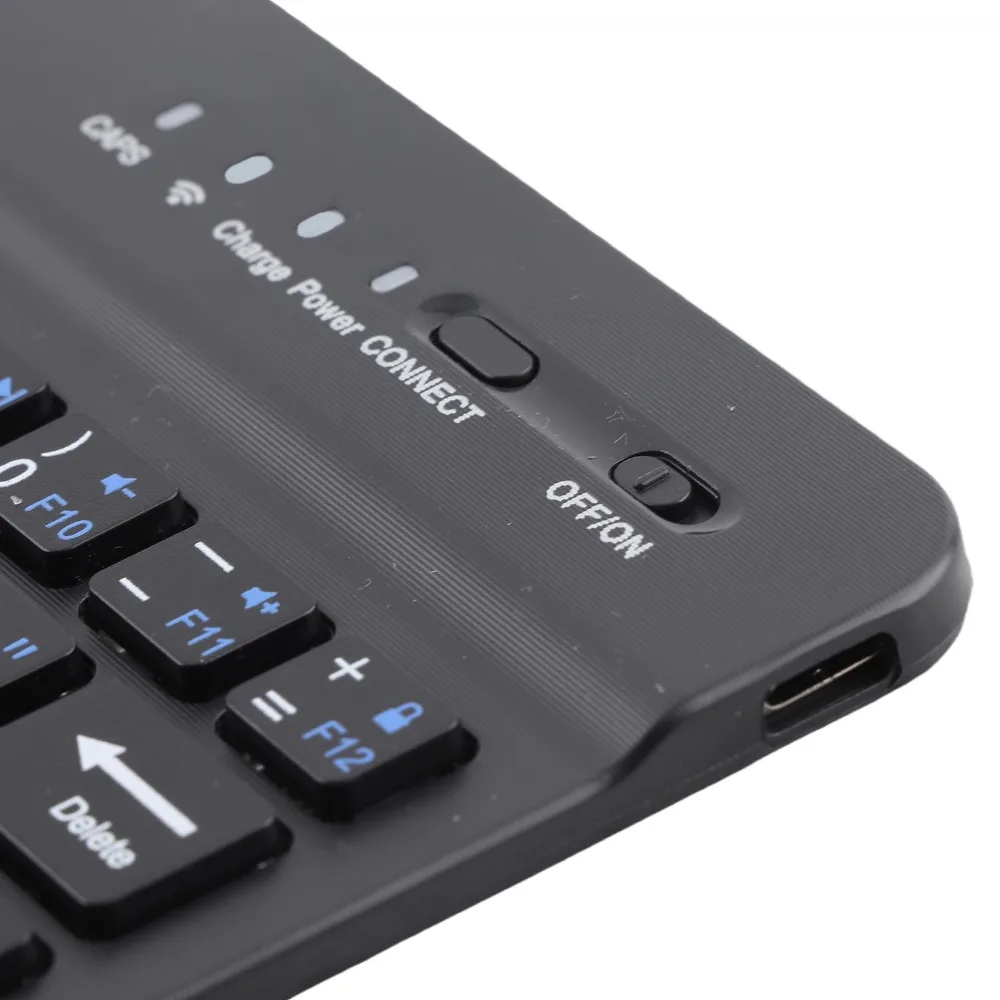 Universal Black Bluetooth Keyboard Wireless Rechargeable Tablet Computer Keyboard 7 inch Single Keyboard
