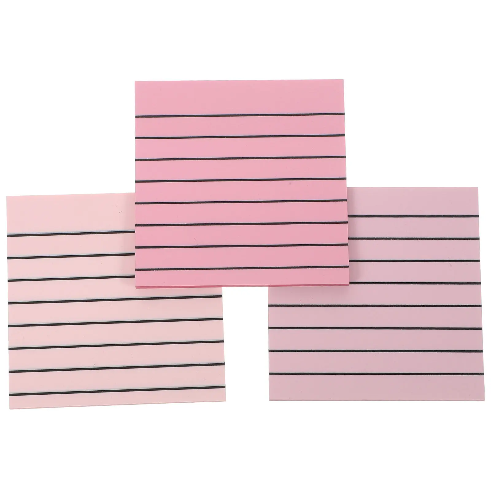 3 Books Gradient Color Memo Pads Reusable Cute Translucent Note Stickers for Office Home School Daily Use Portable Compact