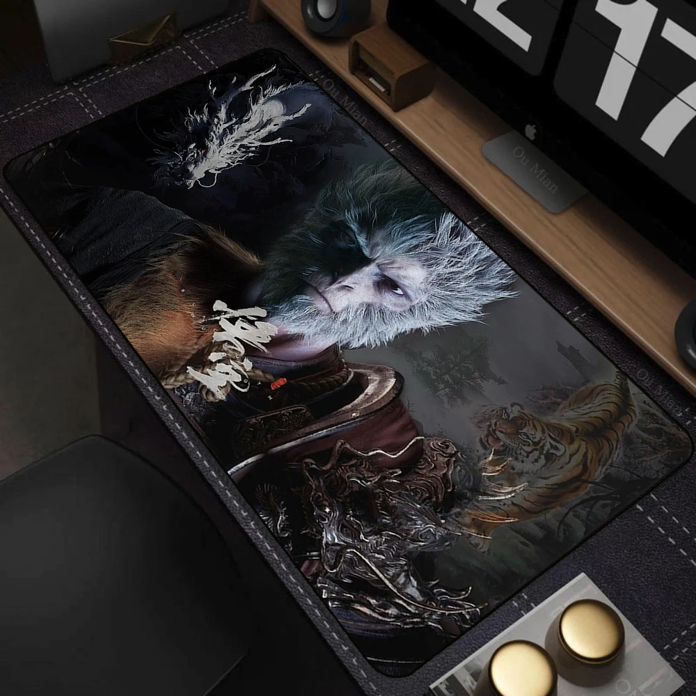 Black Myth Wukong Gaming Accessories Mouse Pad Computer Laptop Gamer Extended pad Large Anime Mousepad Rubber Keyboard Table Mat