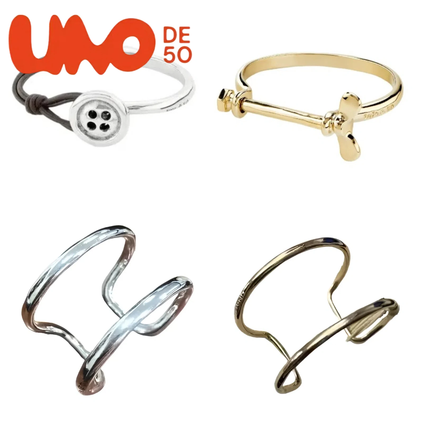 

UNOde50 24K Gold/Silver Fashion Bracelet – High-End Look, Budget-Friendly