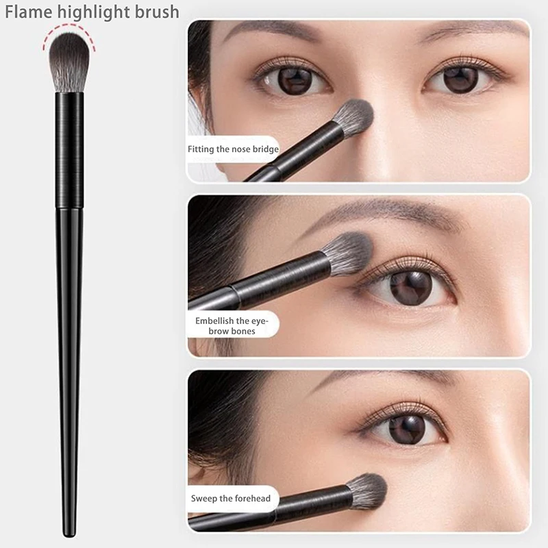 8/10 pièces contour doux fard à paupières Eyeliner brosse à sourcils yeux pinceaux de maquillage ensemble femmes professionnel beauté du visage outil cosmétique