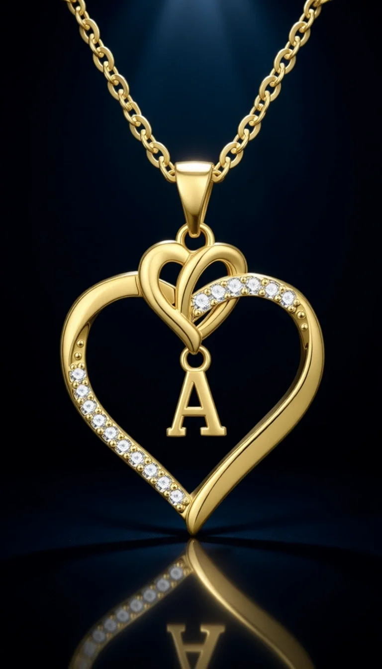 

Подарки на Пасху: колье с инициалом в форме сердца, позолота 14K, A-Z, подарок для подростков, девушек, женщин, мам, жен женатых женщин