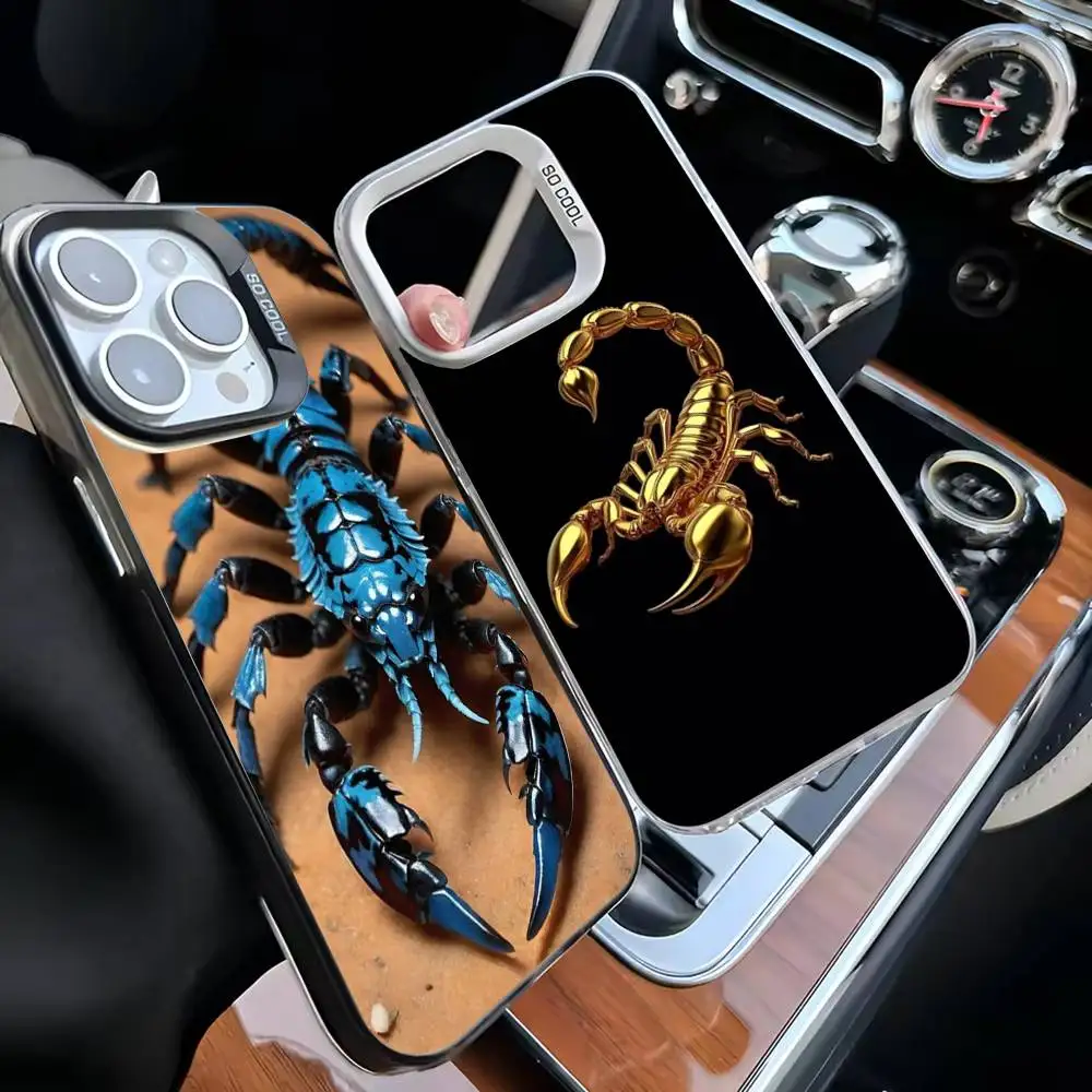 

Golden Scorpion Phone Case For iPhone 16,15,14,13,12,11,Mini,Pro,MAX White Matte Shockproof Cover