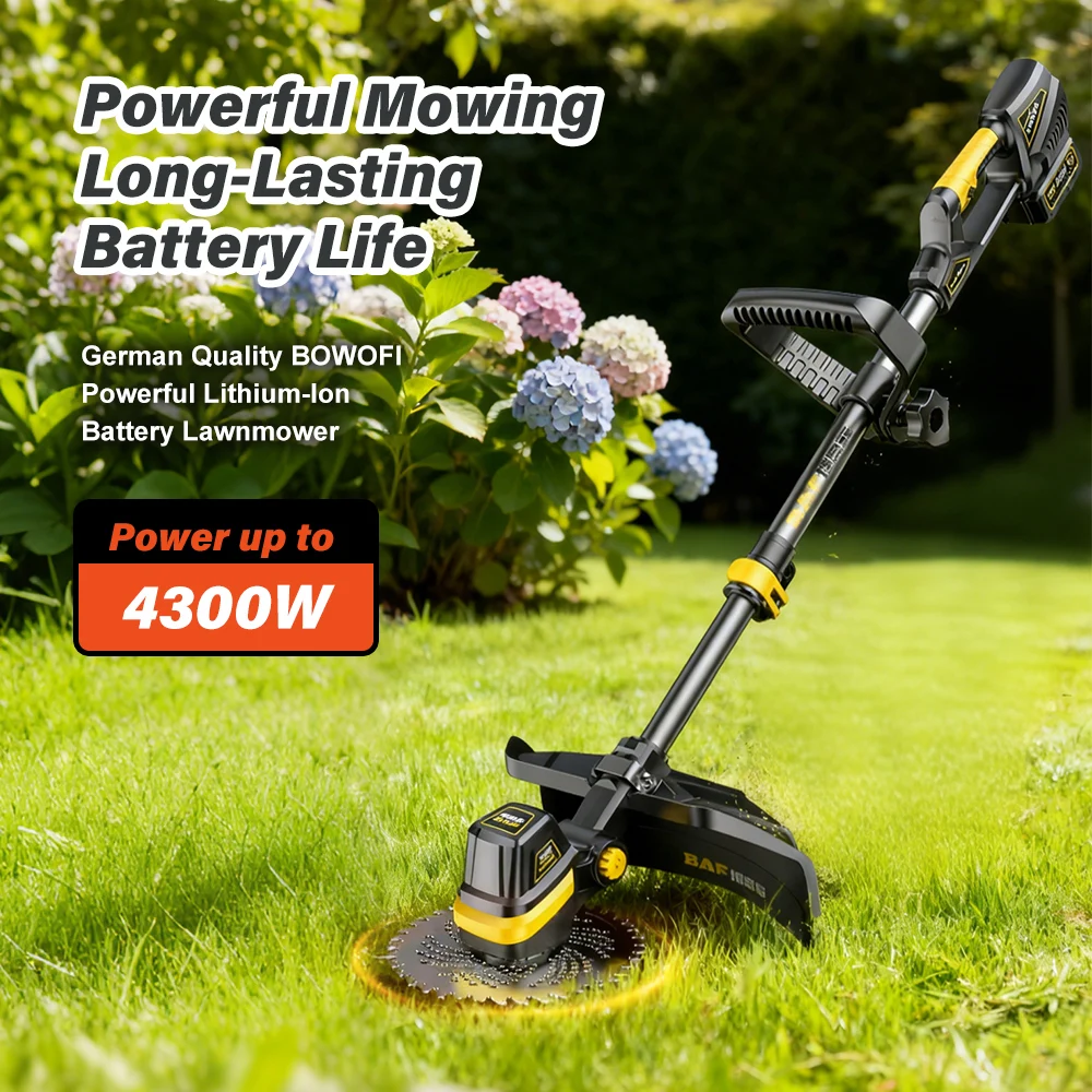 Electric Grass Trimmer Brushless Lawn Trimmer Cordless Weed Eater Lawn Mower Lithium-ion Battery Lawn Cutter for Garden
