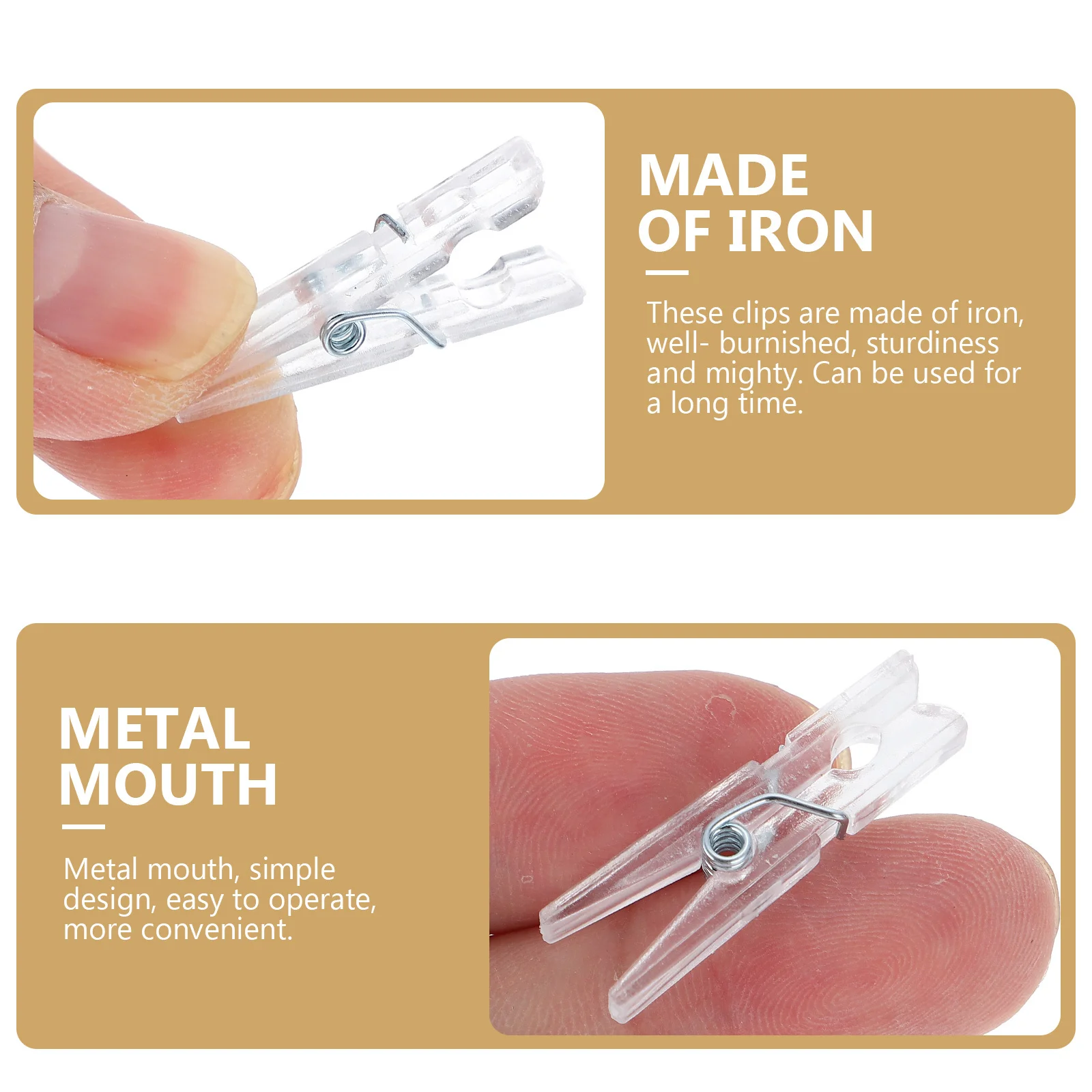 

100 pcs Mini Plastic Clips Transparent Multi-Purpose Wall Clips For Photo Picture Note Clothes Display Holder Decorative Party