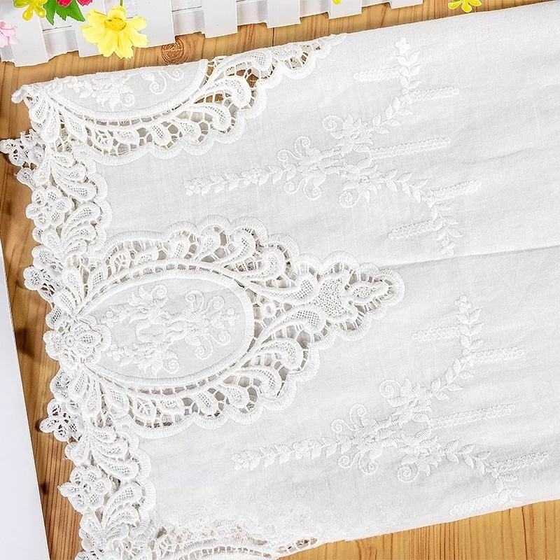 Hohles Baumwollspitzenstoff für DIY-Näharbeiten, weiche Babykleidungszubehörteile, handgemachte Accessoires, 34,5 cm und 130 cm – Detail 6