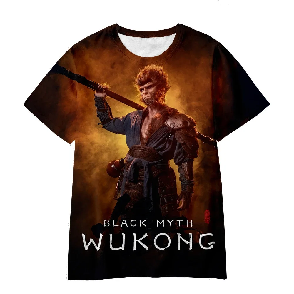 

Black Myth Wukong Clothes Children 3d Printed Short Sleeve T-Shirt 2024 Loose Summer New Cos Men's And Women's T Shirt Clothing