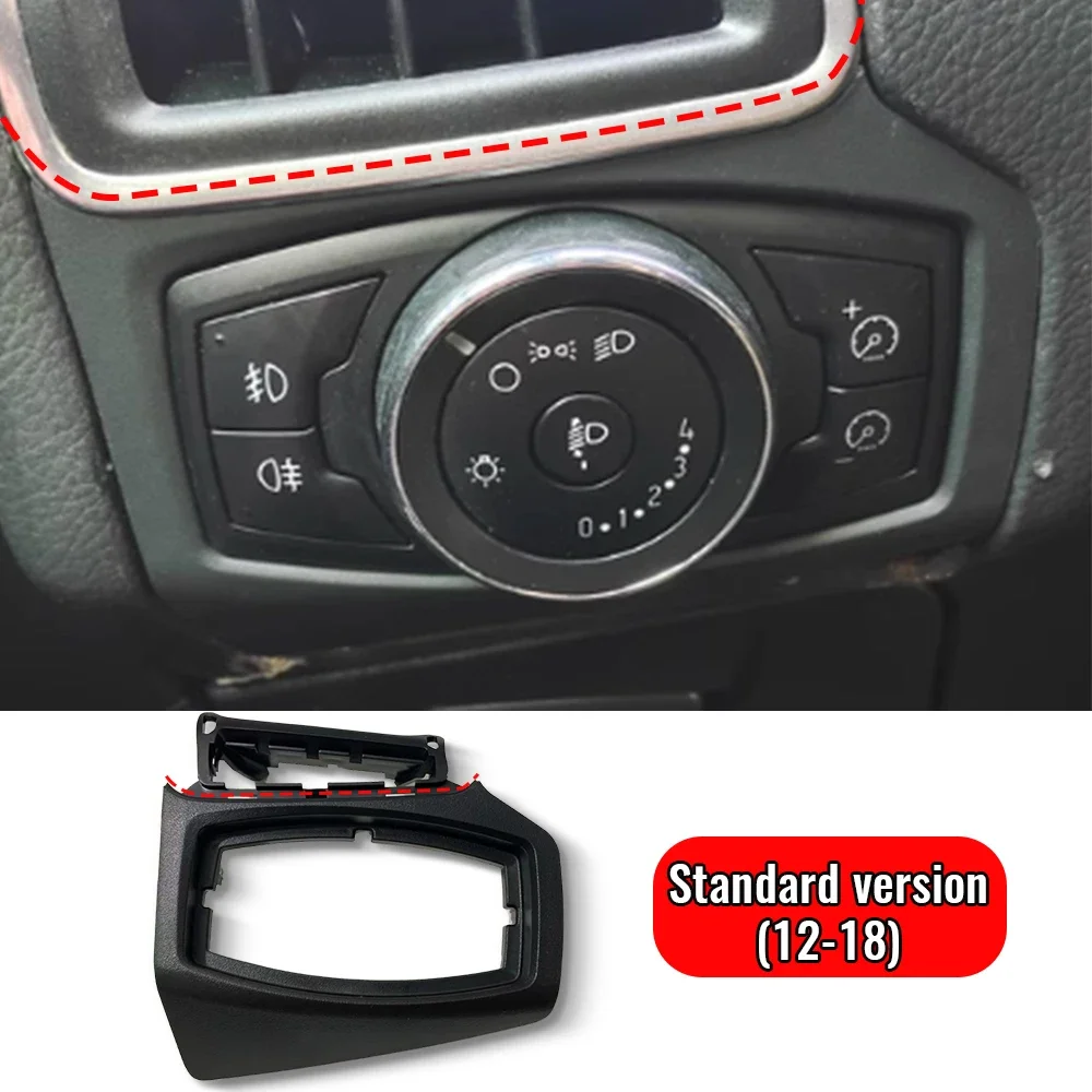 Car Headlight Switch Trim Frame Cover for Ford Focus 2012-2018 OEM：F1EBA018B09CE3JA6-1 BM51A018B09AK3JA6-1 Interior Accessories