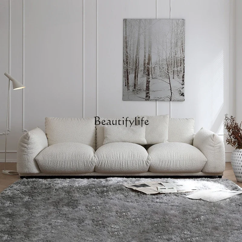

ls 04Simple modern Nordic style sofa designer bread creative white sofa three people