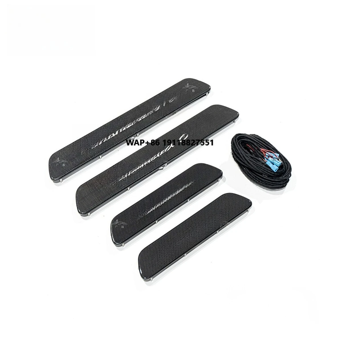 

Car Welcome Door Sill Light Carbon Fiber Pattern Car Light Wiring-free Induction Phantom Atmosphere Light for 2017-2025 Panamera