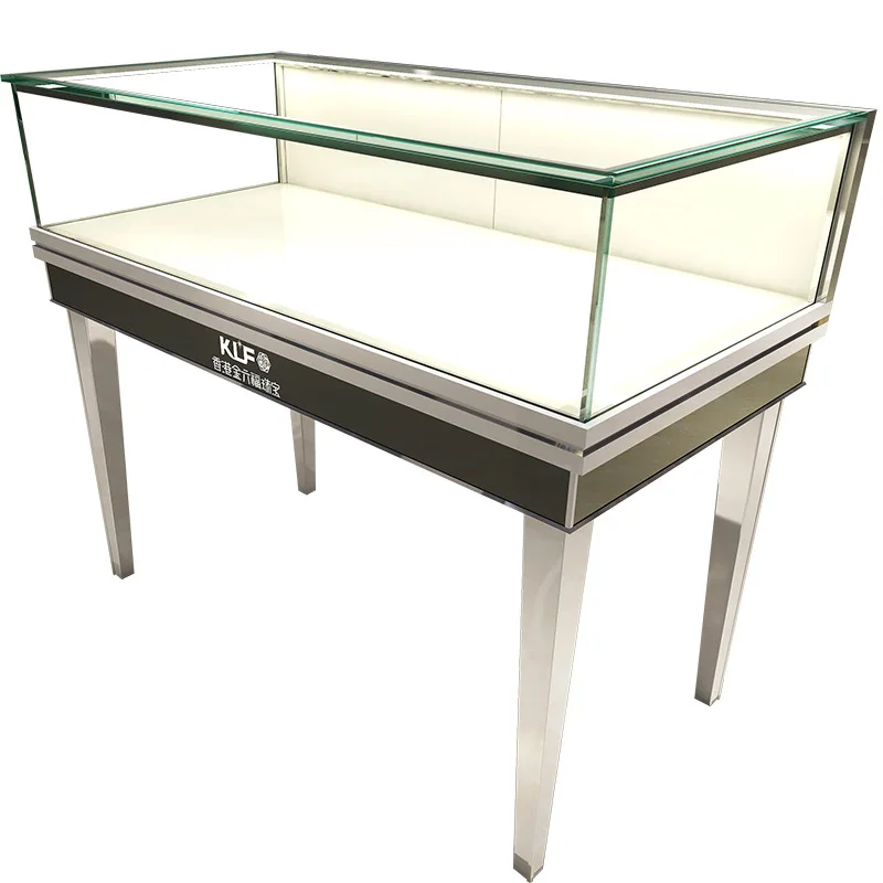 Fine Jade Jewelry Display Cabinet Watch Jewelry Tempered Glass Display Ca binet Simple Jewelry Counter Reinforced Front Ca
