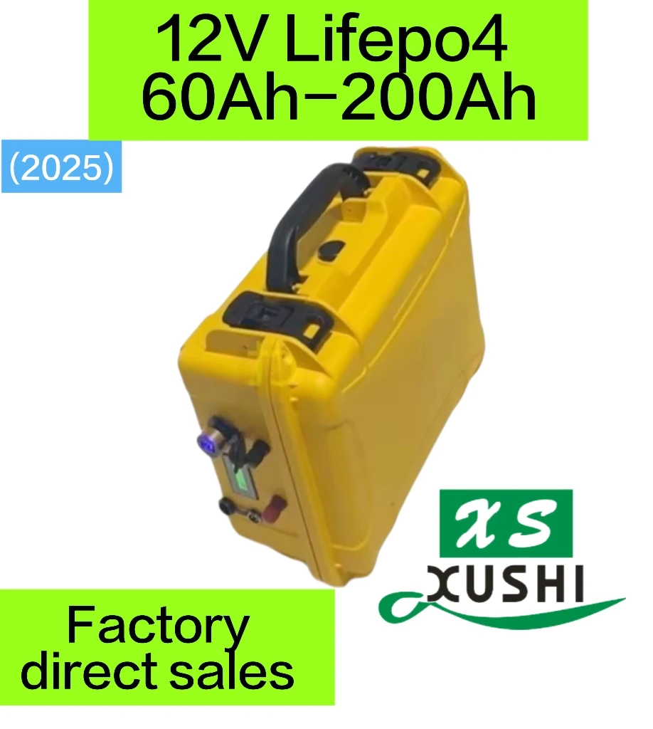 

XS Rechargeable 12V 60Ah 80Ah 120Ah 150ah 180ah 200ah Lifepo4 Battery for Trolling Motor Boat Propeller+10A Charger