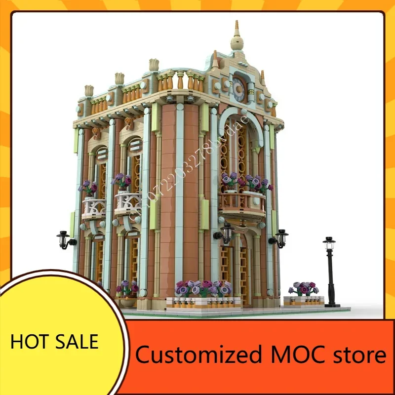 

3786PCS Golden Architecture City Hot Selling MOC Holiday Creative Christmas Puzzles DIYAssembly streetview Birthdayal Toys Gift