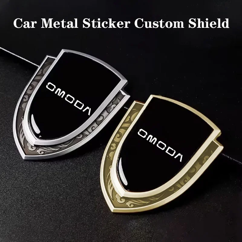 Car Metal Sticker Custom Shield Car Rear Trunk Shield Emblem Badge Sticker For Chery OMODA 5 S5 O5 E5 C5 PRO PHEV Accessories
