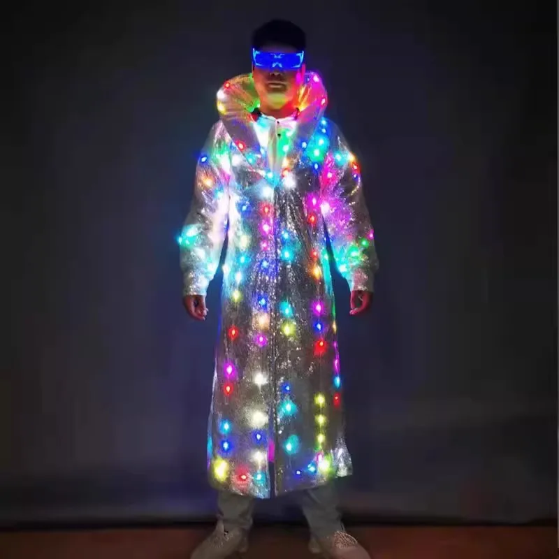 

Glowing Clown Performance Costume Bar Nightclub KTV Outfit Atmosphere Props Luminous Suit Youth Fashion Set Four Seasons