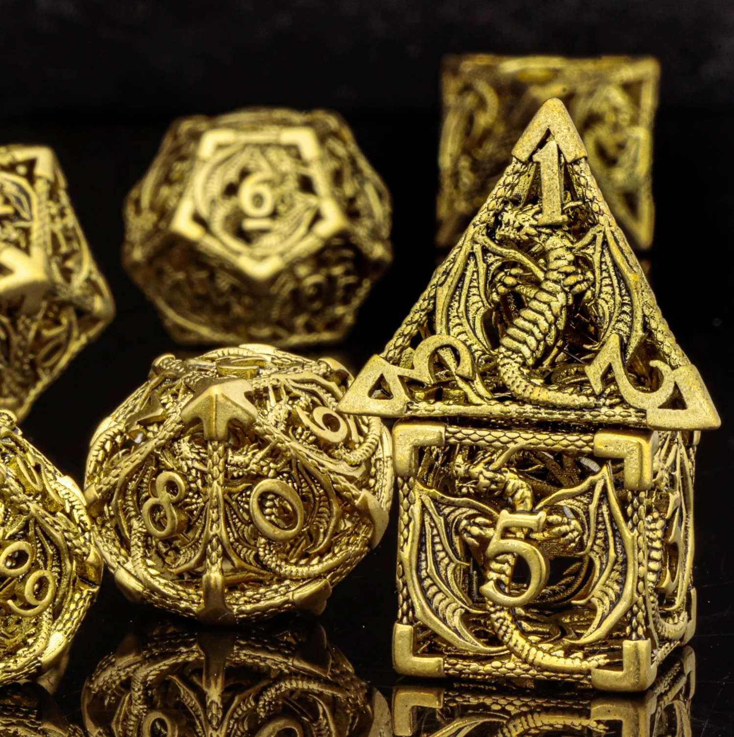 

Dragon Dice Hollow Metal DnD Set - Polyhedral Dice for Dungeons And Dragons Gaming Gifts RPG D And D Hollow Dice Set