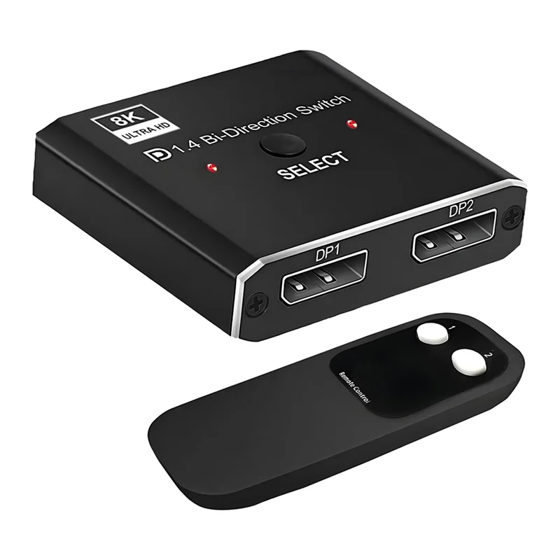 

AB46-8K Displayport Switch 2 In 1 Out/ 1 In 2 Out Display Port DP Switch Supports 8K30hz 4K120hz For PC Monitor Laptop Etc