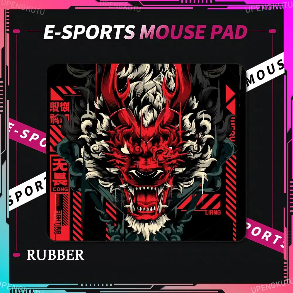 Chinese dragon new style small mousepad game player deskmat gaming accessories high quality esports rubber lock edge mouse pad