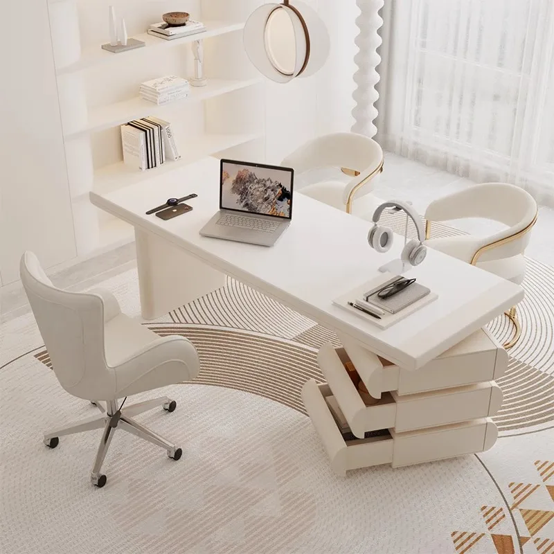Storage Design Office Desk Modern Wooden Standing Decoration Gaming Office Desk Computer Reception Scrivania Trendy Furniture