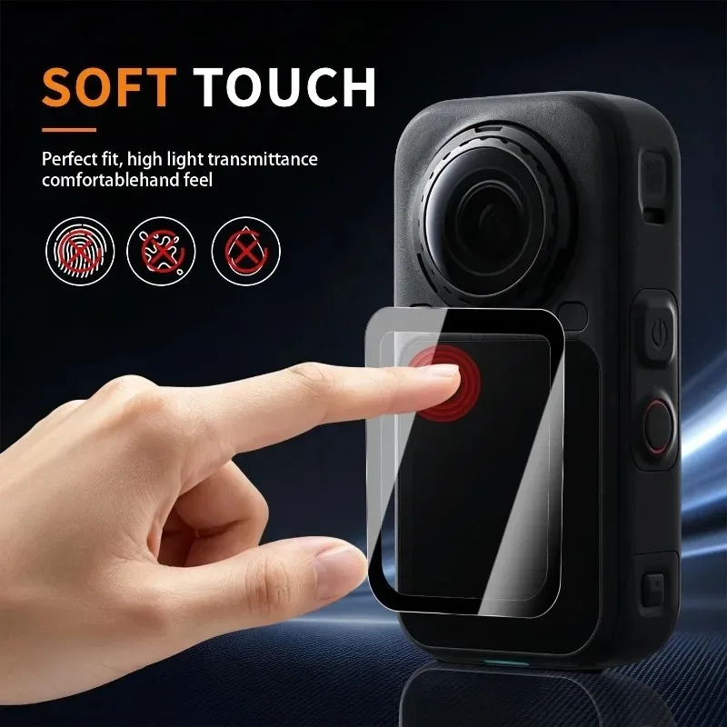 1/2/4Pcs Tempered Glass for Insta360 X6 X5 Screen Protector HD Clear Anti-scratch Protection Films for Insta 360 X6 Accessories