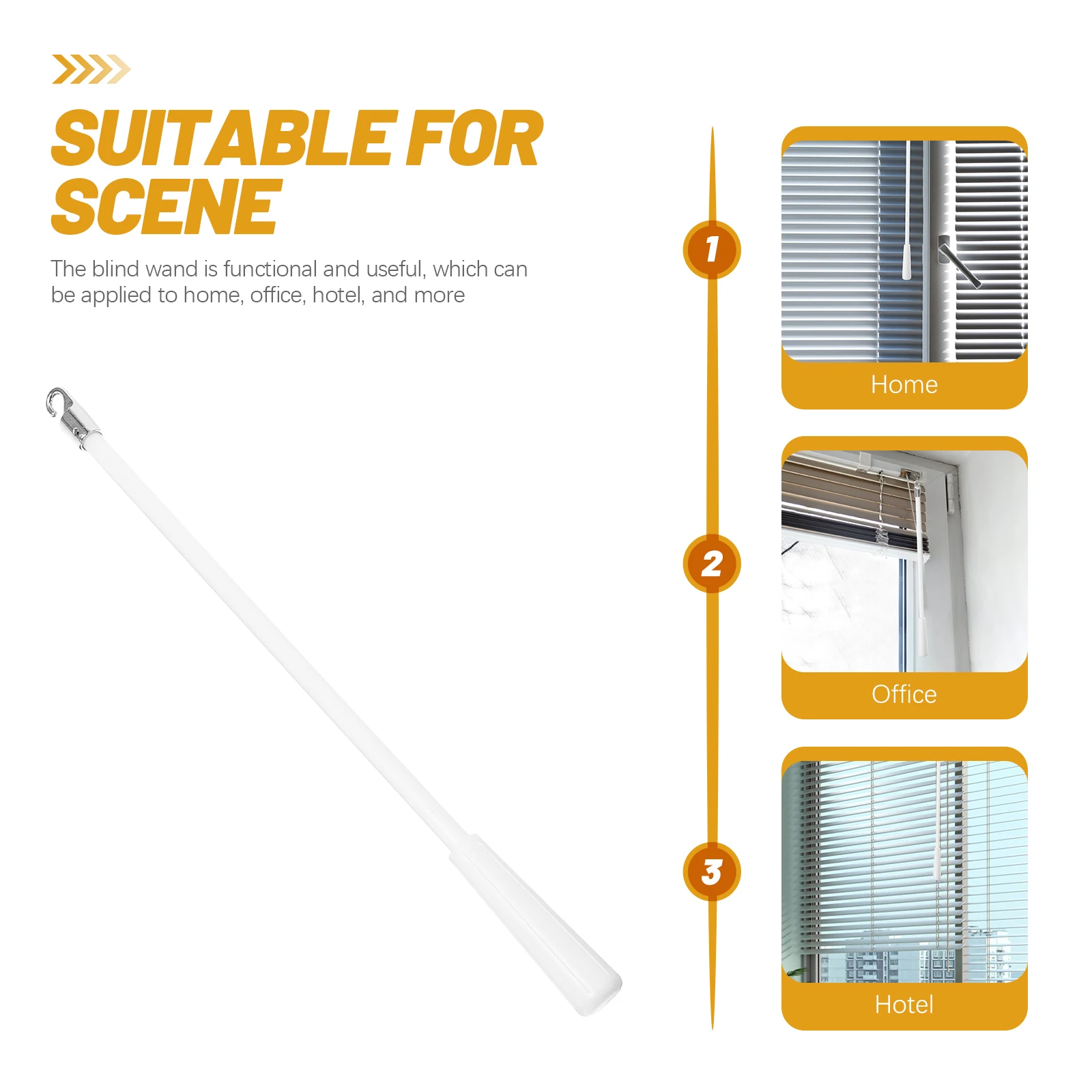

Curtain Accessories 12 Inch White Vertical Blinds Rod Stainless Steel Lightweight Wear Resistant Suitable Various Occasions