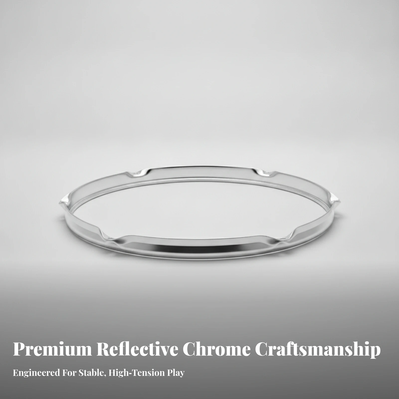 Drum Hoop with Mounting Holes Silver Chrome Drum Hoop Hardware Heavy Duty Improved Tuning Stability for Drummers, Practice Rooms