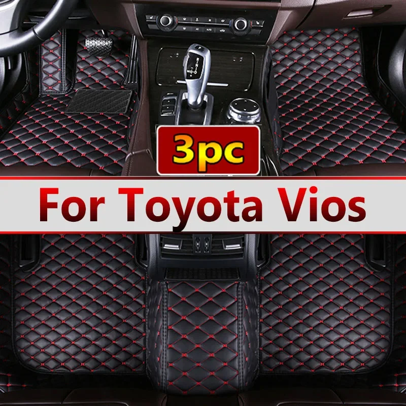 Car Mats For Toyota Vios Belta Yaris Sedan Limo XP90 2008~2012 Auto Carpet Rugs Leather Mat Waterproof Floor Pad Car Accessories