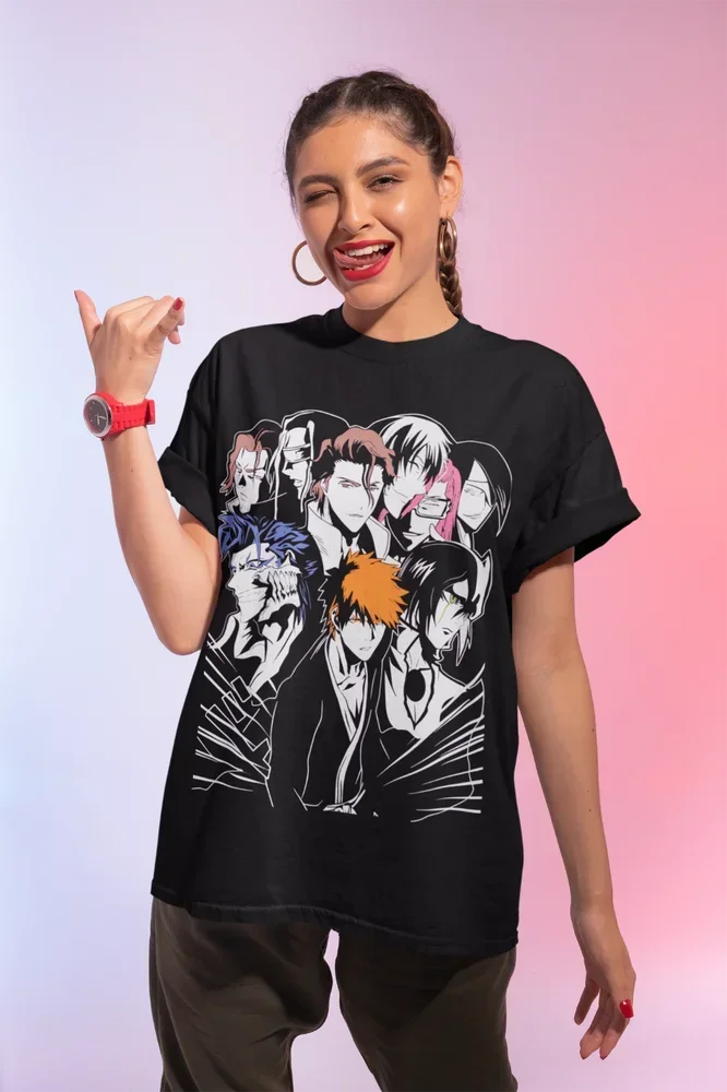 Wiltshire-T-shirt unisexe Anime Manga Strip, T-shirt doux, Ach Ichigo, Kurosaki Espada