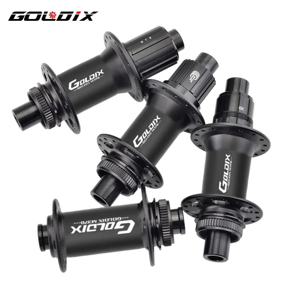 GOLDIX GDX370 Bicycle Hub Sealed Bearing Center Lock Disc Brake J-Bend 32 Holes Ratchet 36T BOOST MTB Hub for Shimano SRAM