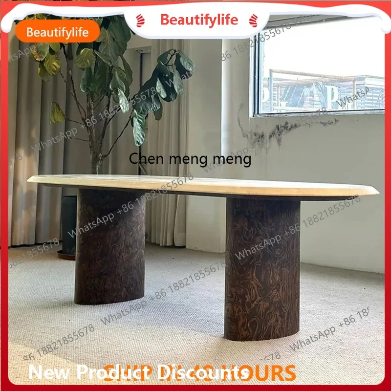 

H Retro, dining table, living room, home tea, balcony table, creative workbench