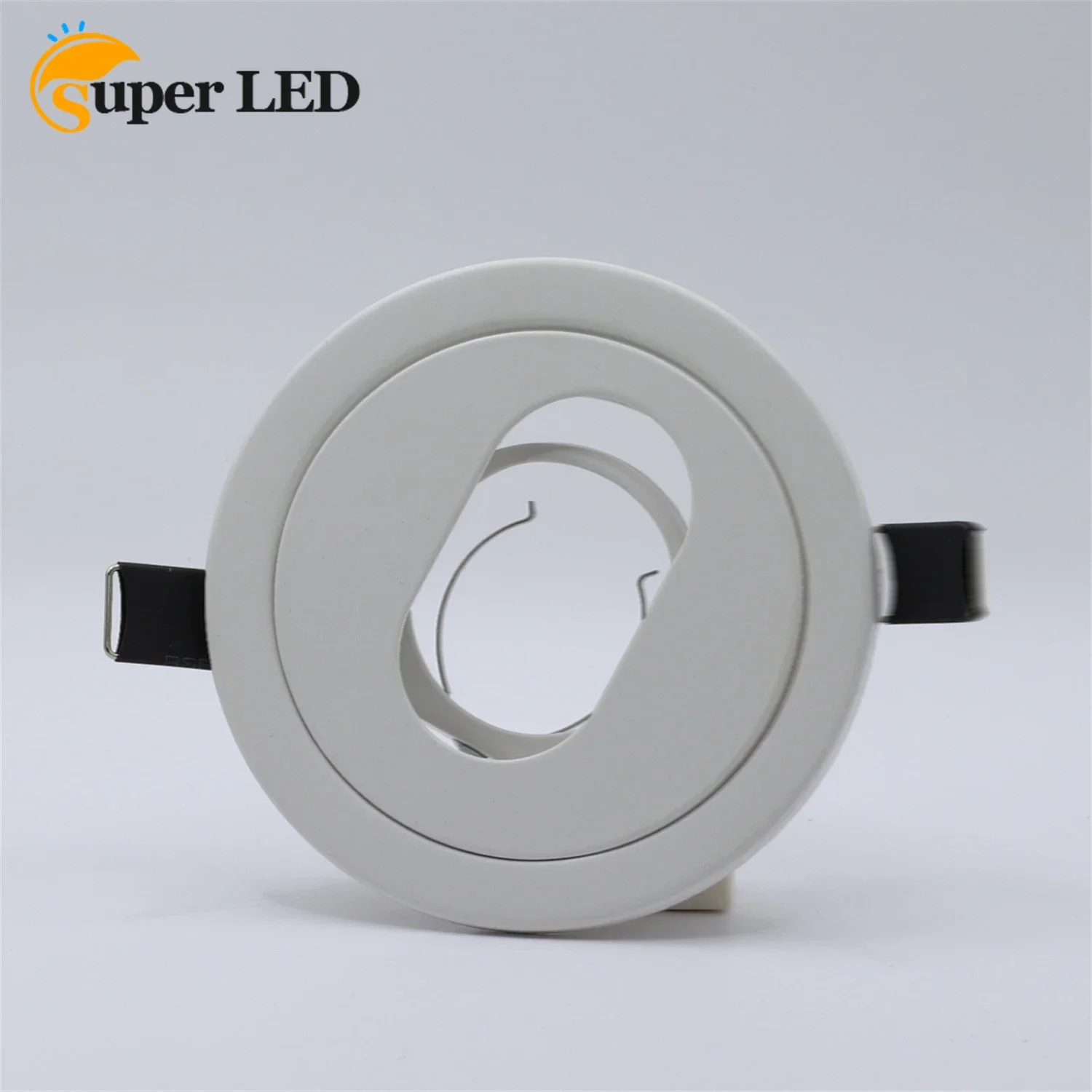 LED Downlight Lamp Holder Fixture, Anel Trim, recesso montagem, redondo, teto montagem, GU10, MR16