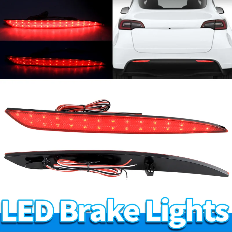 

Rear Fog Lamp Brake Stop Light Reflector LED Bumper Light for Tesla Model 2016-2025 1495817-00-C 1495818-00-C LED Brake Lights