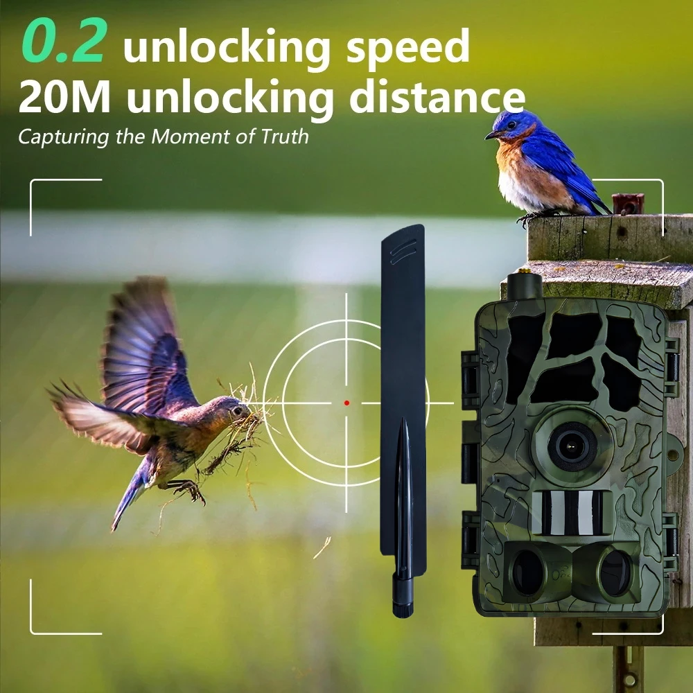 4G Hunting Camera PR804,1080P Video,30MP Photos,2