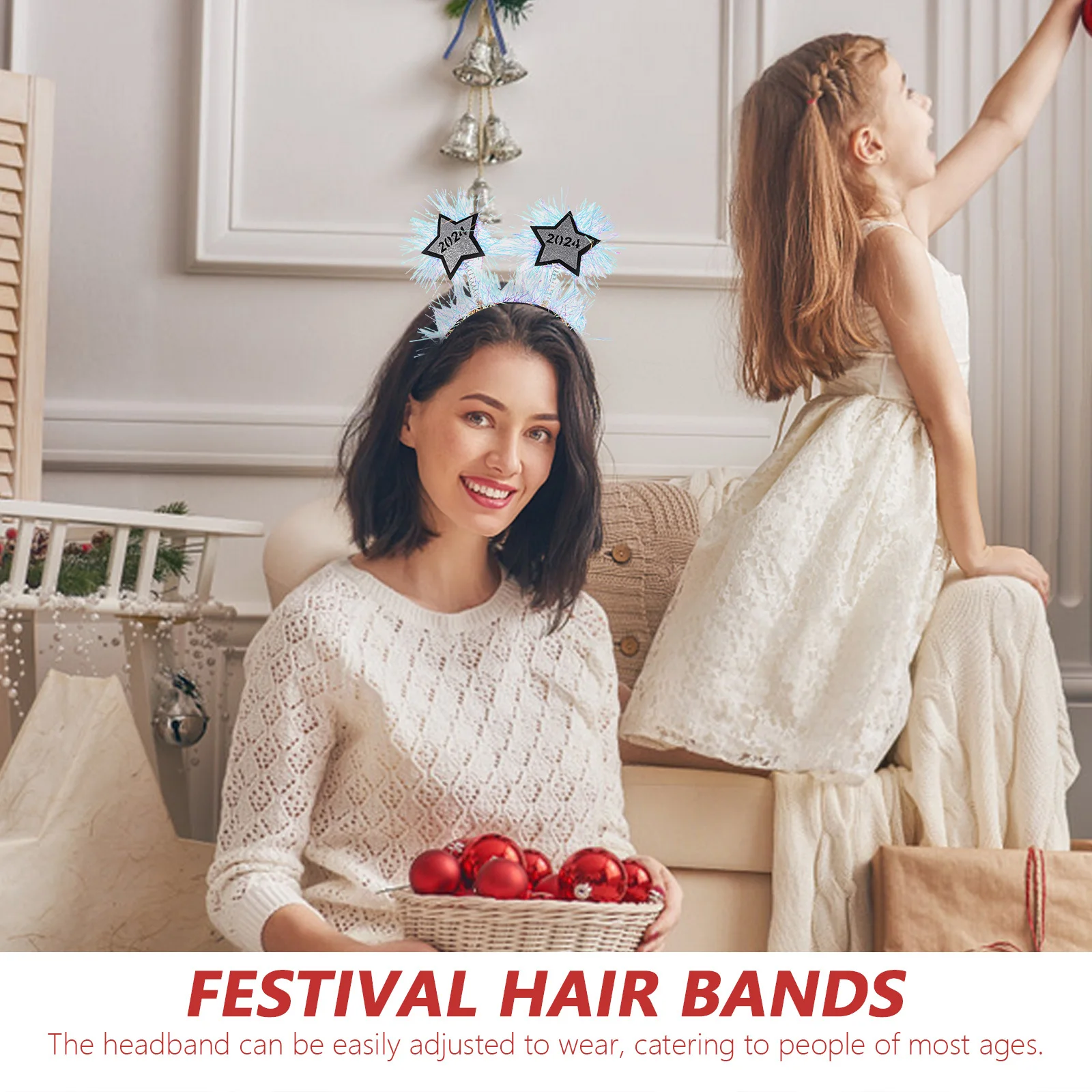 

3 Pcs New Year Hairbands Eve Headband Party Costume Headwear Years Headbands Holiday