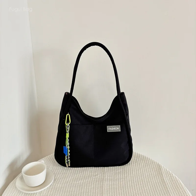 Women's Single Shoulder Underarm Bag Handbag Simple and Casual Versatile Canvas High-end Commuting for Students