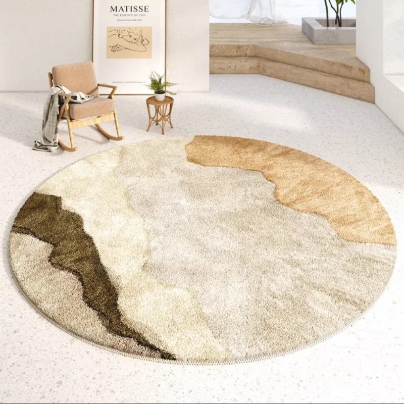 Warm - Toned Circular Carpet, Brings Comfort and Tranquility, Perfect for Living Rooms or Bedrooms