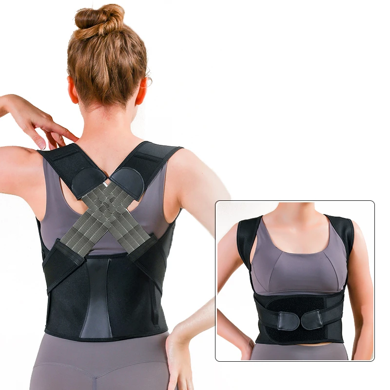 Stock Wholesale Back Brace Anti-Camel Posture Corrector Hunchback Correction Shoulder Belt Clavicle Spine Support Strap