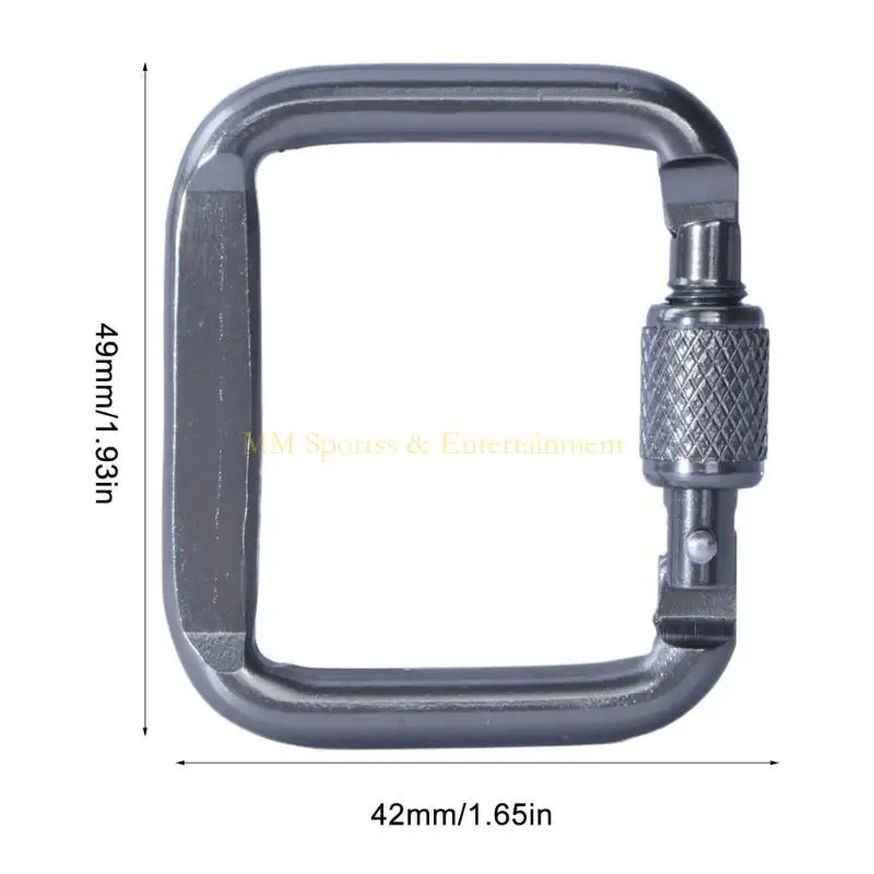 31BE Aluminium Carabiner Locking Carabiner Hook for Backpacks Camping Travels Travel