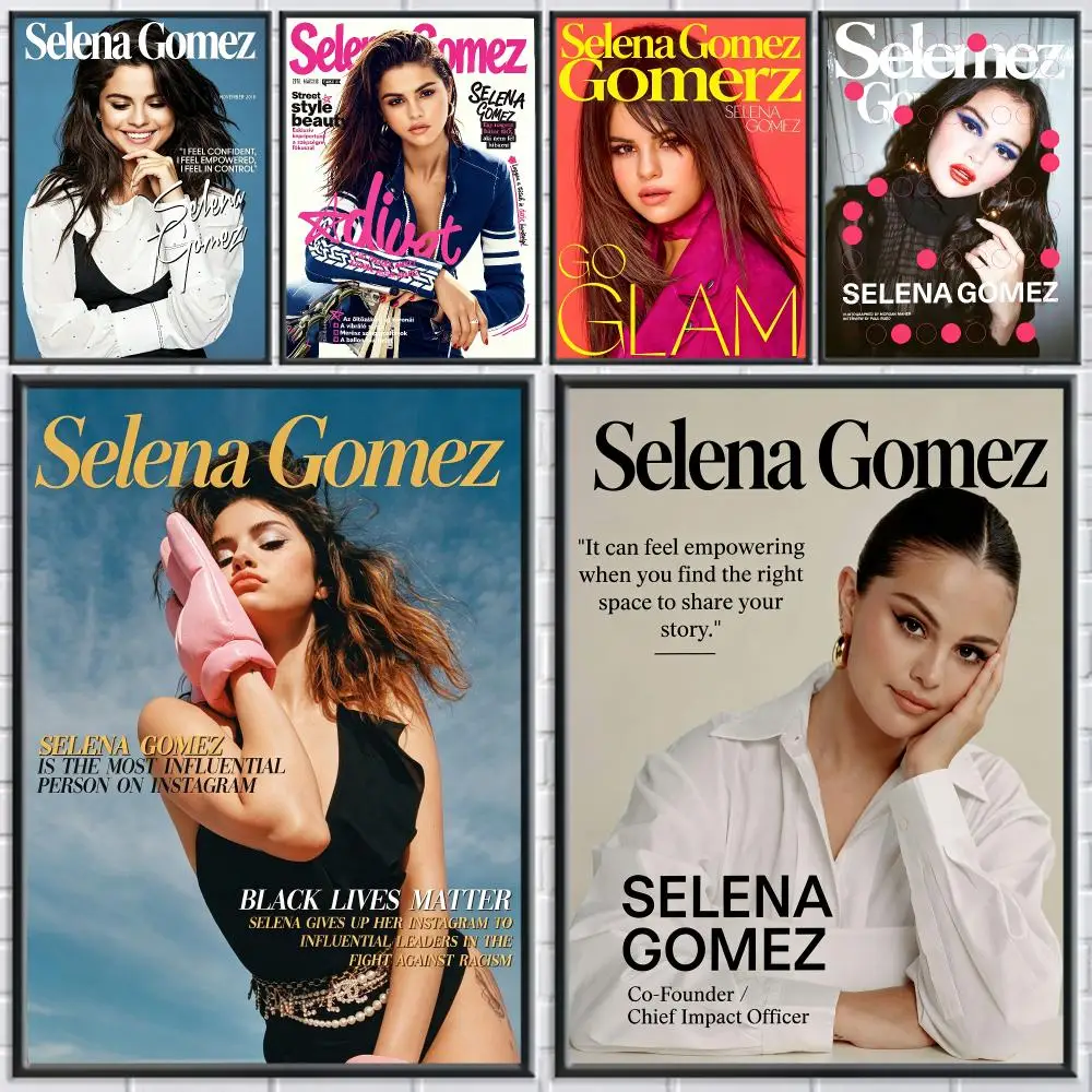 music Selena Gomez Poster Poster HD Self Adhesive Waterproof Art Print Wall Decor for Bedroom Living Room Home Gift